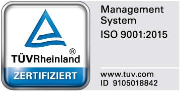 TÜV Rheinland zertifiziert: ISO 9001:2015